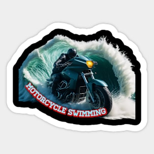 Motorcycle swimming Sticker